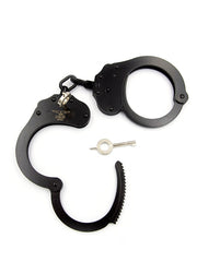 Mister B Cuffs - Double Lock - Stalen Politiehandboeien Met Ketting - Zwart