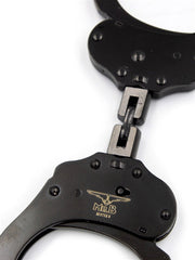 Mister B Cuffs - Double Lock with Hoop - Politiehandboeien - Zwart