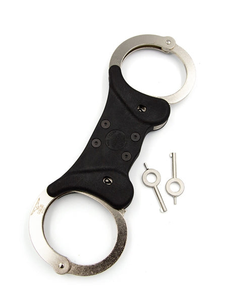 Mister B Cuffs - Double Lock Rigid Steel Politiehandboeien