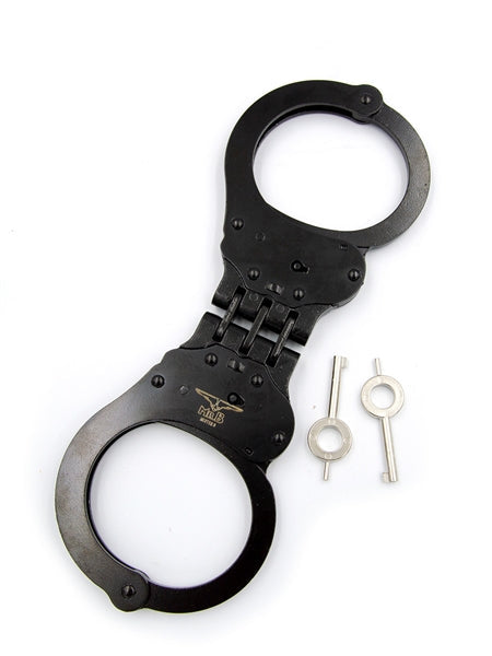 Mister B Cuffs - Scharnierende Politiehandboeien - Zwart