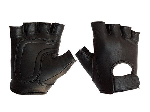 Mister B - Vingerloze Lederen Handschoenen - Zwart-Erotiekvoordeel.nl