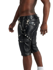 Mister B - Zwart Lederen Been Harnas - Tuigje - Verkrijgbaar in S/M en L/XL-Erotiekvoordeel.nl