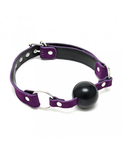 Rimba - Mondknevel - Ball Gag Met Siliconen bal - Paars
