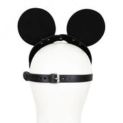 Kiotos - Mouse - Fetish Masker met Oortjes - PU Leer - Zwart