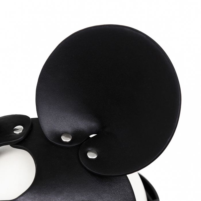 Kiotos - Mouse - Fetish Masker met Oortjes - PU Leer - Zwart