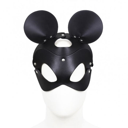 Kiotos - Mouse - Fetish Masker met Oortjes - PU Leer - Zwart
