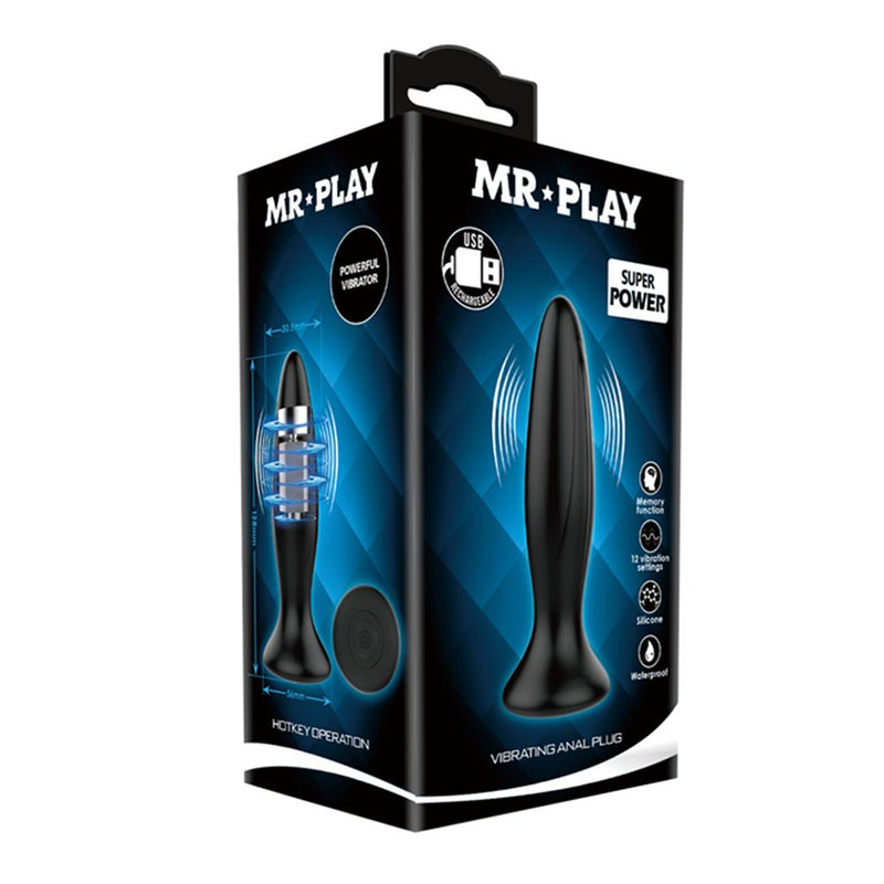 Mr. Play - Vibrerende Oplaadbare Anaal Plug - Buttplug Special