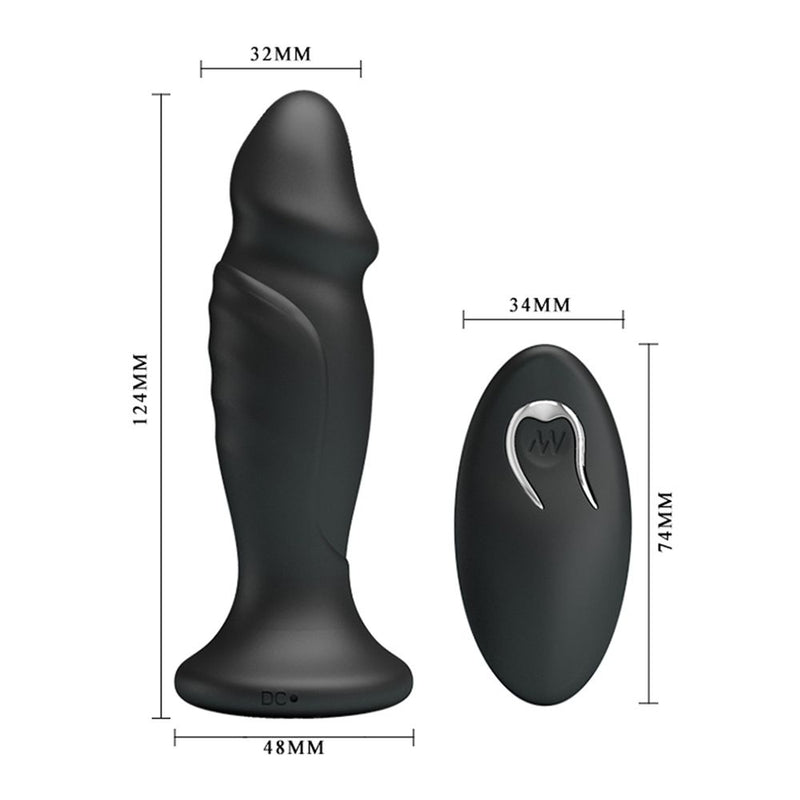 Mr. Play - Vibrerende oplaadbare anaal plug Met Afstandsbediening - P-Shape