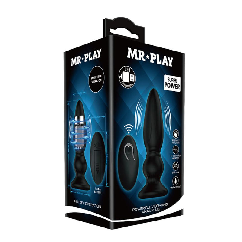 Mr. Play - Vibrerende Anaal plug Met Afstandsbediening - Buttplug Extra