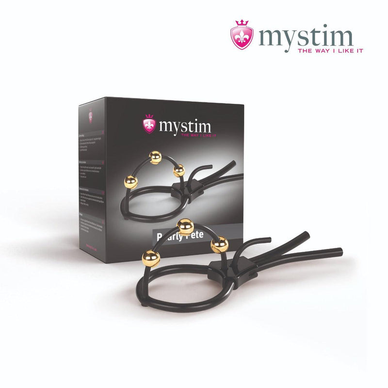 Mystim - Electrosex - Pearly Pete - Corona Strap With Golden Balls