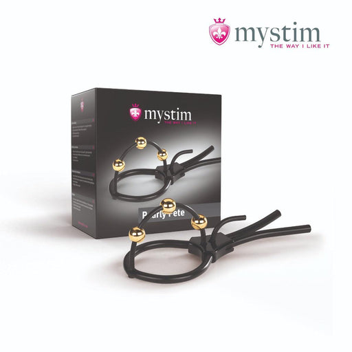 Mystim - Electrosex - Pearly Pete - Corona Strap With Golden Balls