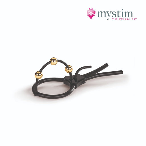 Mystim - Electrosex - Pearly Pete - Corona Strap With Golden Balls
