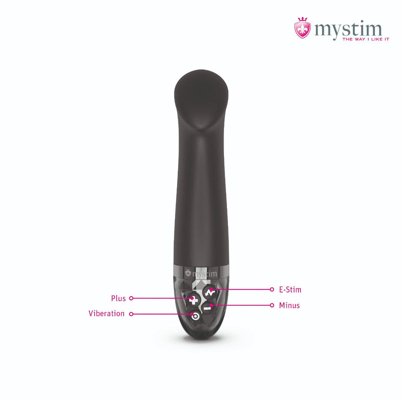 Mystim - Electrosex - Right On Ron - E-stim Vibrator - Black