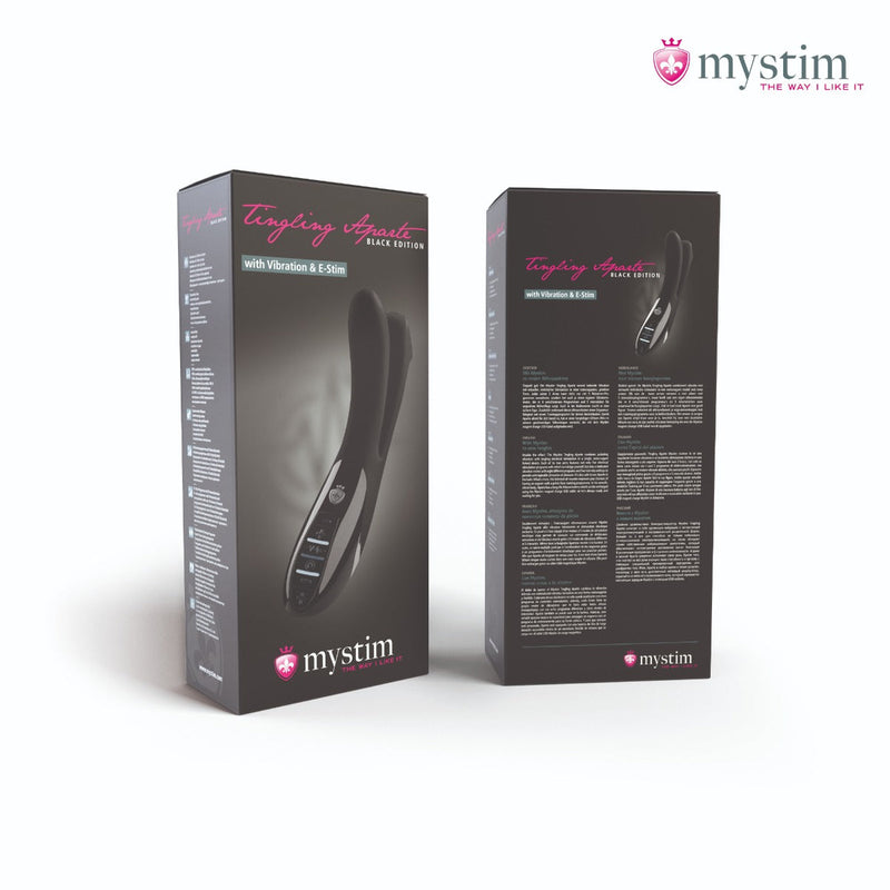 Mystim - Electrosex - Tingling Aparte - E-stim Vibrator - Black
