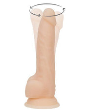 Naked Addiction - Roterende En Vibrerende Siliconen Dildo Met Zuignap 21,5 cm