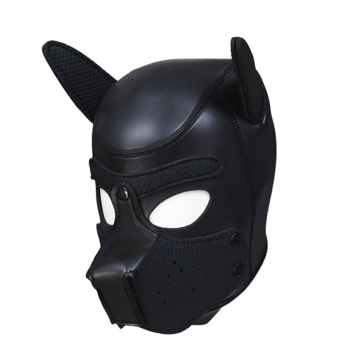 Neopreen Puppy Hood Zwart – Comfortabel hondenmasker voor puppy play