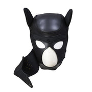 Neopreen Puppy Hood Zwart – Comfortabel hondenmasker voor puppy play