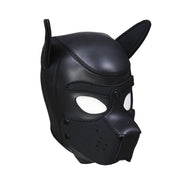 Neopreen Puppy Hood Zwart – Comfortabel hondenmasker voor puppy play
