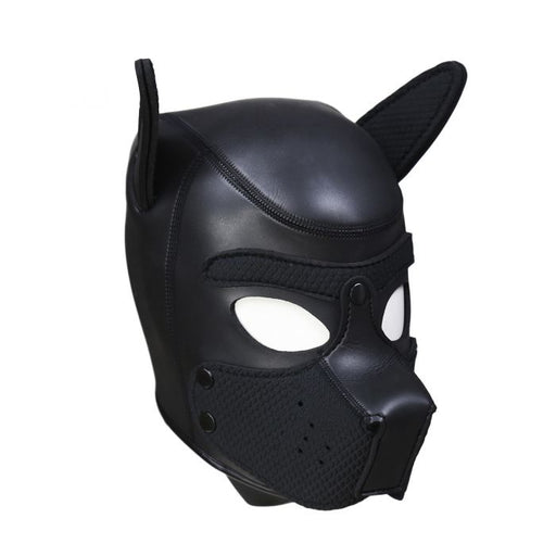 Neopreen Puppy Hood Zwart – Comfortabel hondenmasker voor puppy play