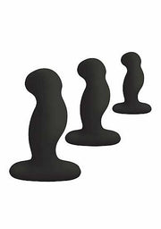 Nexus - Anal Starter Kit - 3 Siliconen Buttplugs - 3 maten - Zwart