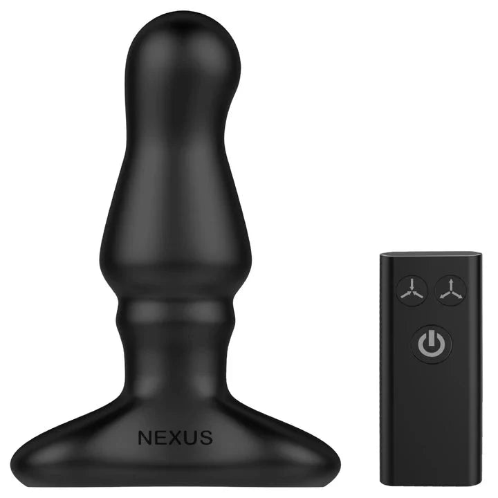 Nexus - Bolster - Vibrerende Opblaasbare Buttplug - Zwart