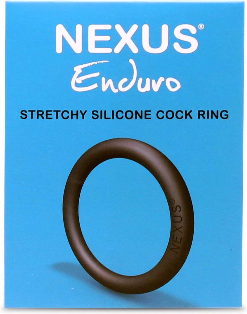 Nexus - Enduro Thick - Rekbare Siliconen Cockring - Zwart