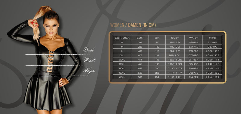 Noir Handmade - Wetlook Trenchcoat Jurkje met Riem - Grote Maten/Plus Size-Erotiekvoordeel.nl