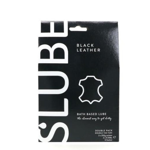 Slube - Black Leather - Double Bath Play - Body to Body Glijmiddel - 2 x 250 gram