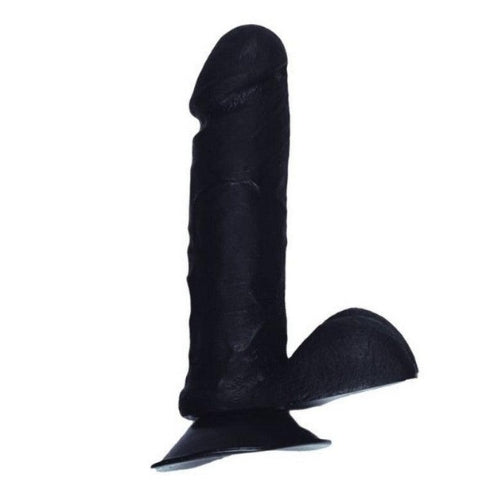 BP Toys - Dildo - Dildo Met Balzak - Zwart - 20 cm