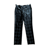 Peter Domenie - Latex Herenbroek met Ruitmotief - Zwart/Grijs - Maat L-Erotiekvoordeel.nl