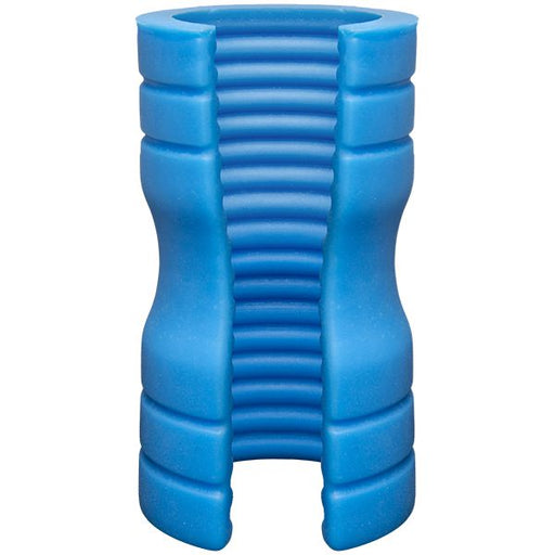 OptiMALE - Truskyn Siliconen Masturbator met Ribbels - Blauw