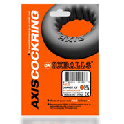 Oxballs - Axis - Ribbed Cockring - Oranje Ice