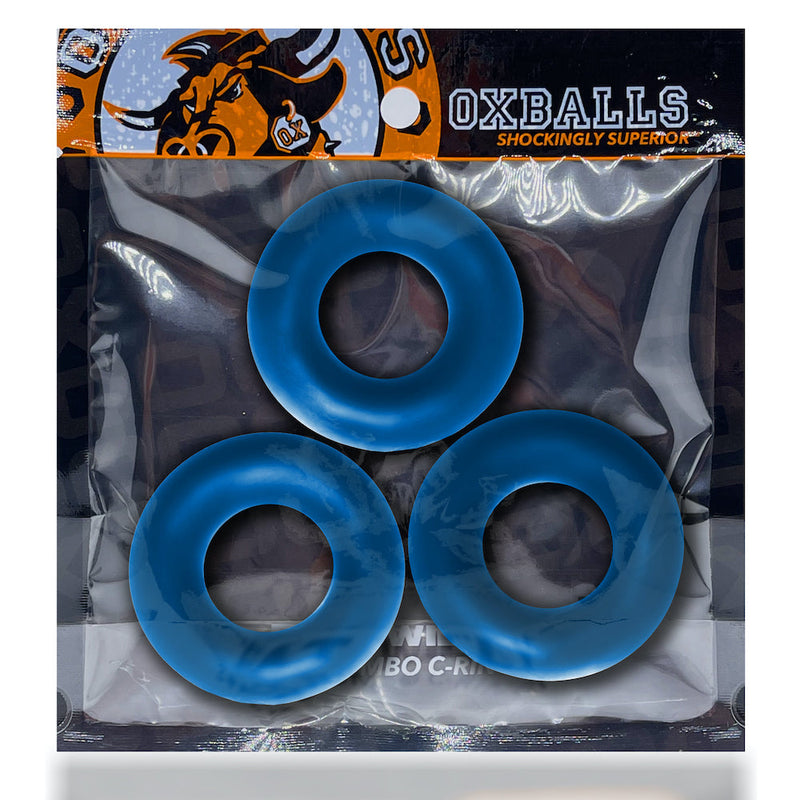 Oxballs - Fat Willy - Cockring - 3 stuks - Blauw