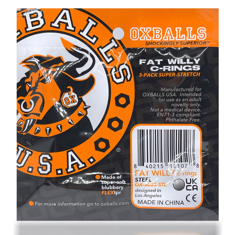 Oxballs - Fat Willy - Cockring - 3 stuks - Oranje