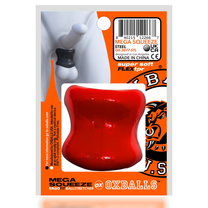 Oxballs - Mega Squeeze - Rekbare Ballstretcher - TPR - Rood