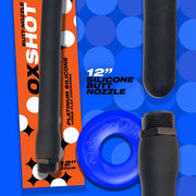 Oxballs - Ox Shot - Siliconen Anaal Douche - Lengte 30 cm - Gratis Rubberen Cockring