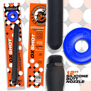 Oxballs - Ox Shot - Siliconen Anaal Douche - Lengte 30 cm - Gratis Rubberen Cockring