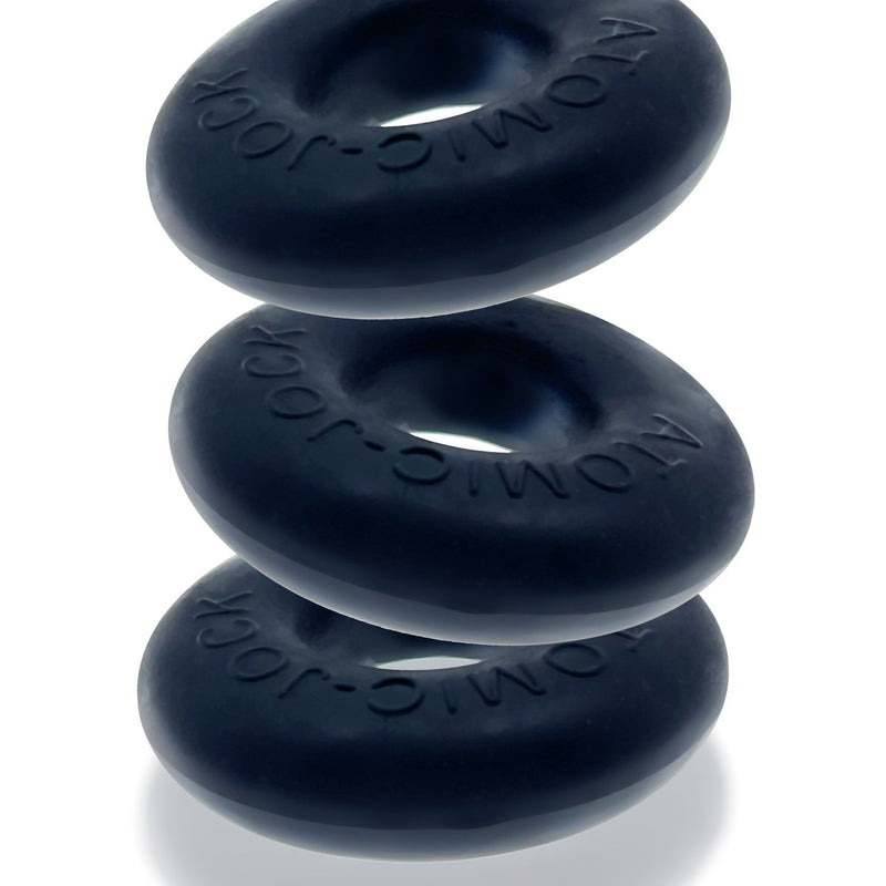 Oxballs - Ringer - Cockring - 3 stuks - Night Edition - Mat Zwart