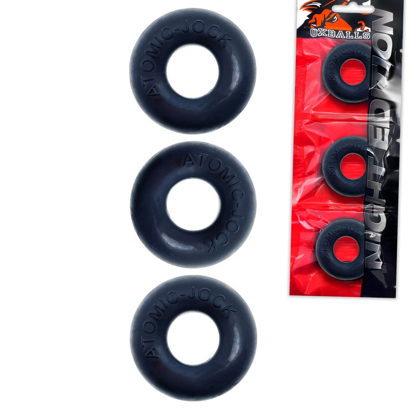 Oxballs - Ringer - Cockring - 3 stuks - Night Edition - Mat Zwart