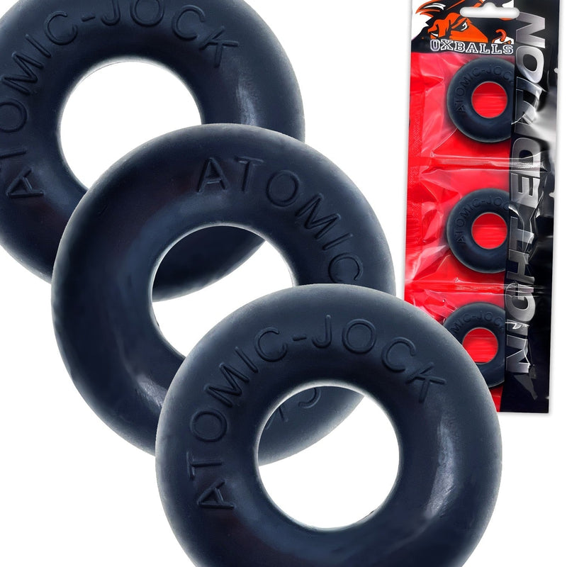 Oxballs - Ringer - Cockring - 3 stuks - Night Edition - Mat Zwart