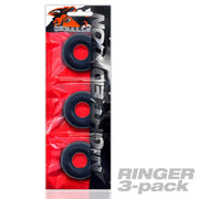 Oxballs - Ringer - Cockring - 3 stuks - Night Edition - Mat Zwart