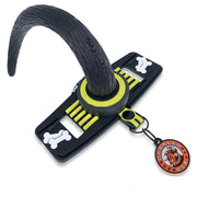 Oxballs - Tail Handler Show Tail - Buttplug met Hondenstaart - Zwart/Geel