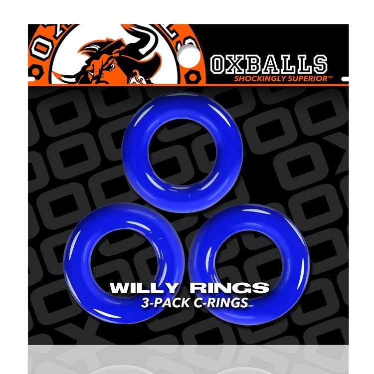 Oxballs - Willy - Cockring - 3 stuks - Blauw