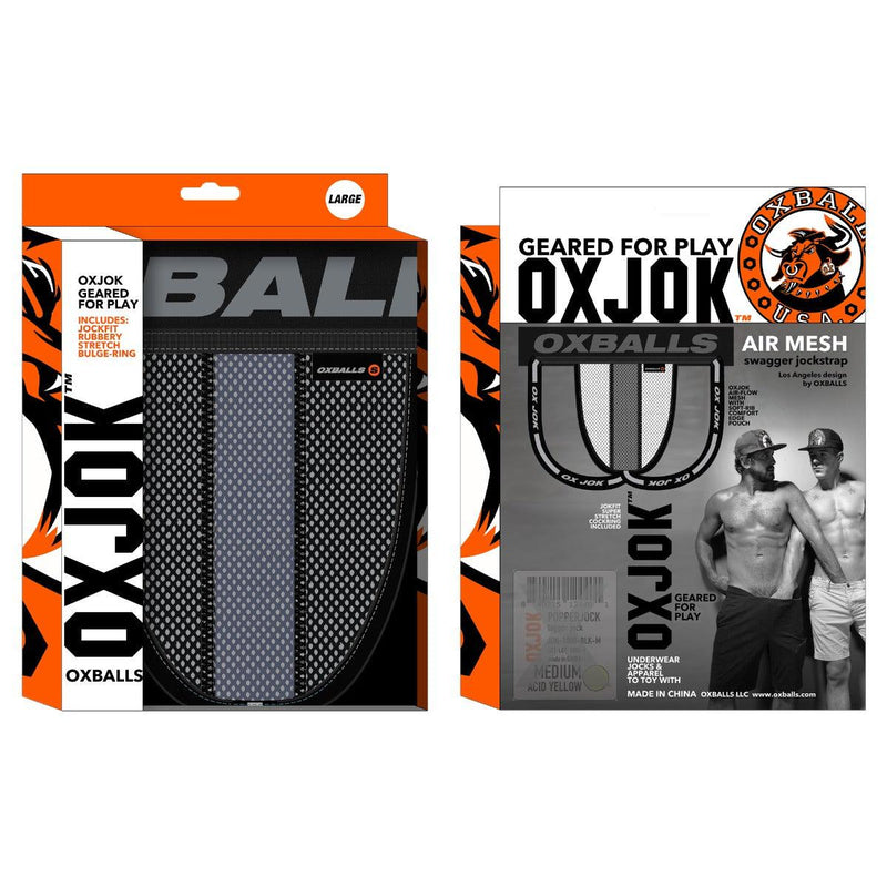 Oxjok Airmesh - Upthrust Slider Semi-Transparante Jockstrap - Tar Black