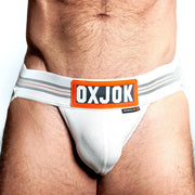 Oxjok Slingjock - Upthrust Slider Jockstrap - Ingebouwde Cockring - Met opbergvakje - White Snow