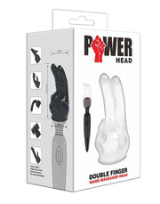 POWER Wand Vibrator Opzetstuk Double finger - Transparant