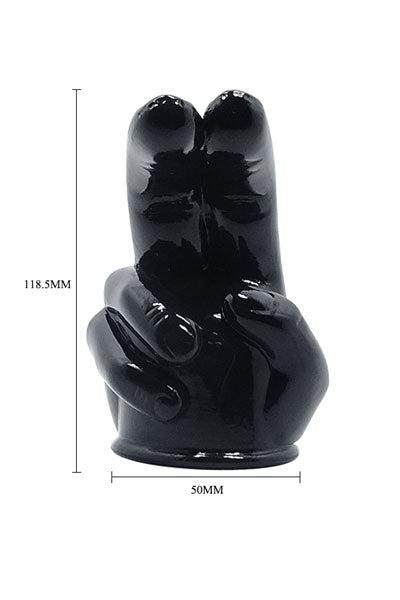 POWER Wand Vibrator Opzetstuk Double finger - Zwart