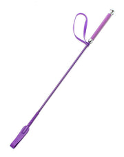 Rimba - Paardrijzweep Met Flapje - 65 cm - Paars