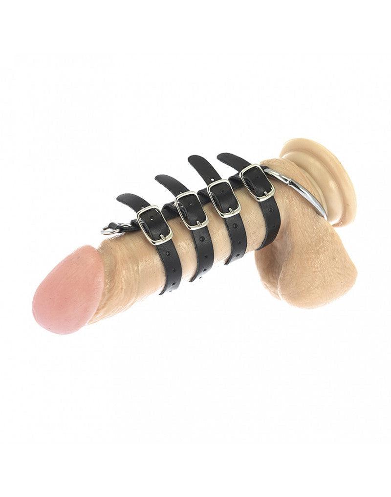 Rimba - Penis Strap Met Meerdere Leren Riempjes - Verstelbaar