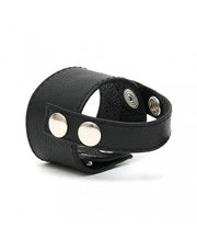 Rimba - Leren Penis Strap - Bandje over de Eikel - Zwart